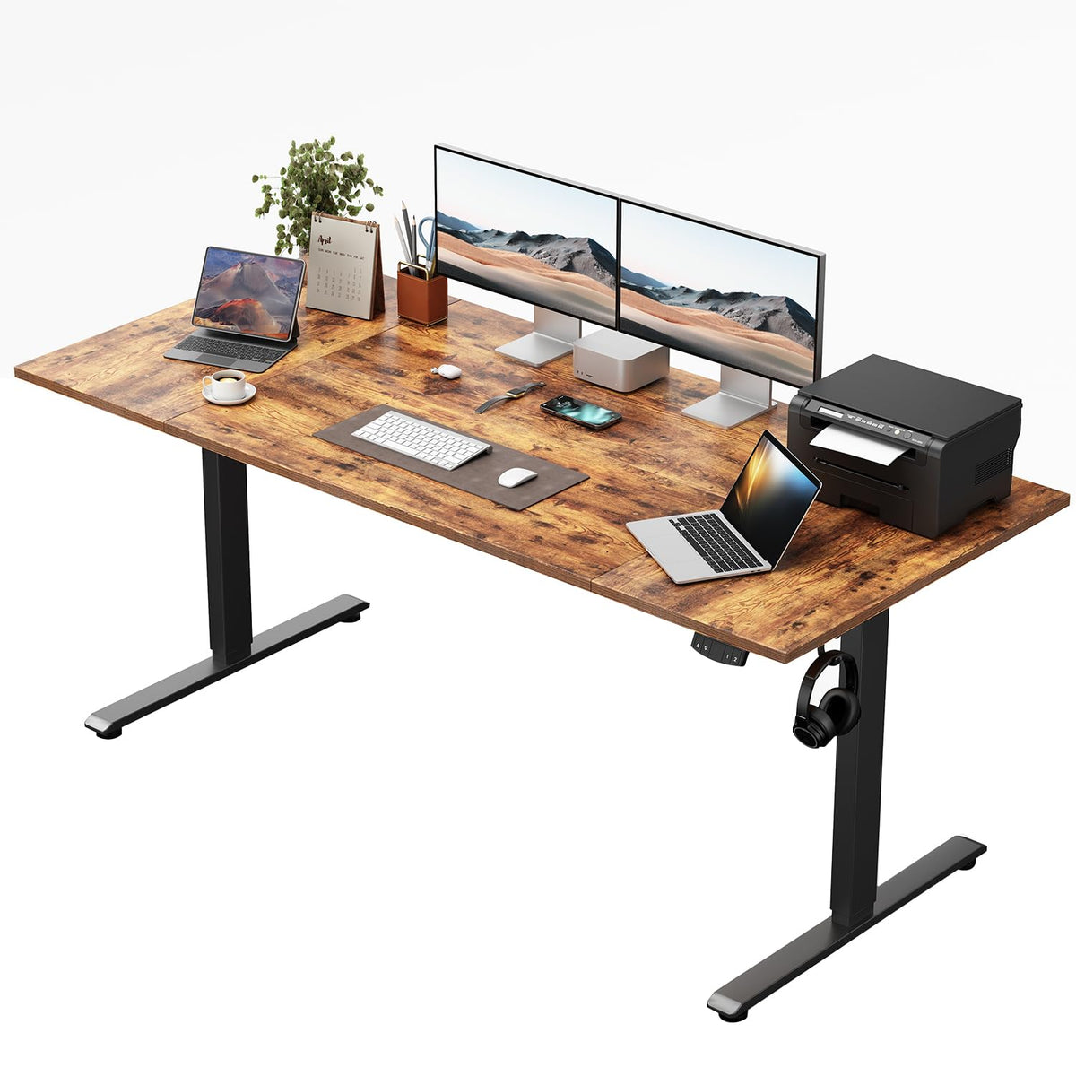 Klicelor Height Adjustable Electric Desk, 2 Memory Buttons, 120x80cm - image 1