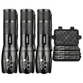 SIMILKY LED Tactical Torch 3-Pack | 1200 Lumen Water Resistant Flashlight
