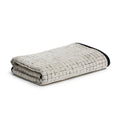 möve Eden Checkered Towel – Cotton Linen Blend, Nature/Black – 50x100cm
