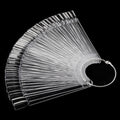 ZEONHEI 400 Pack Nail Art Tips Ring Sticks | Transparent Polish Swatch