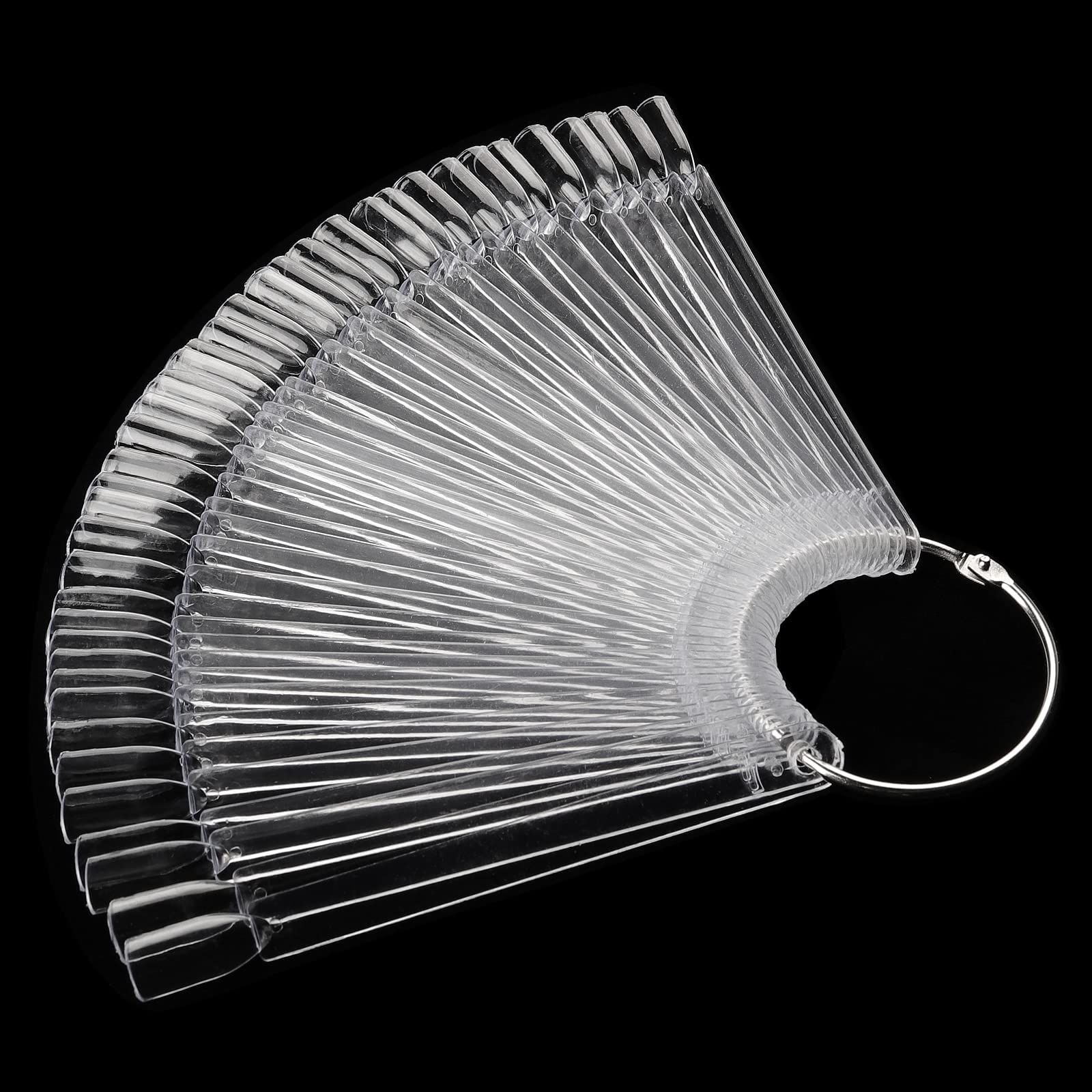 ZEONHEI 400 Pack Nail Art Tips Ring Sticks | Transparent Polish Swatch