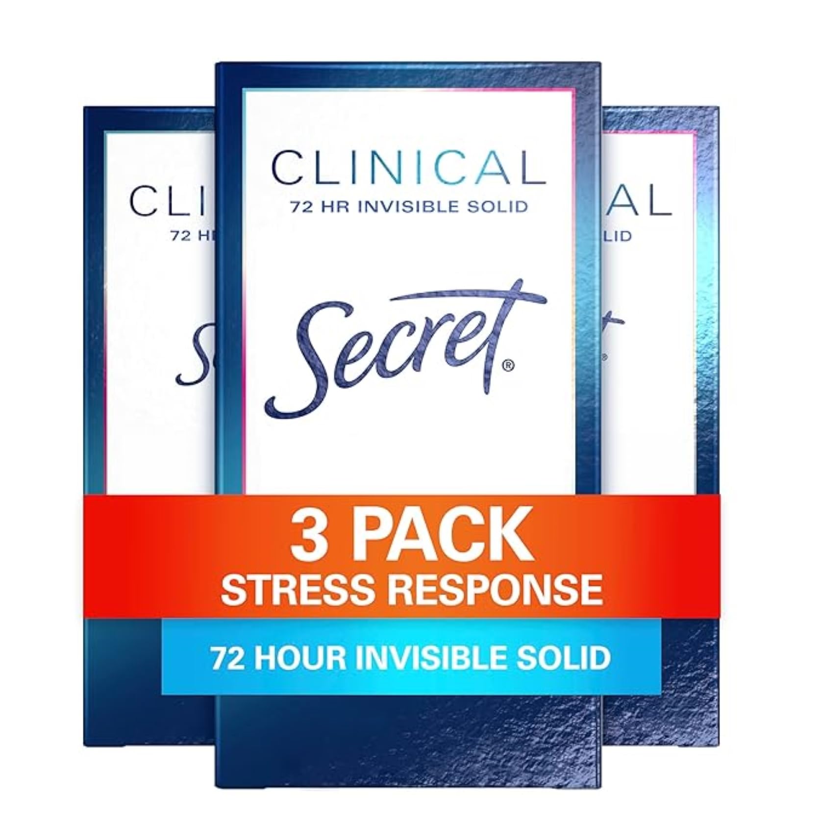 Secret Clinical Strength Invisible Solid Deodorant, Stress Response, 1.6 oz