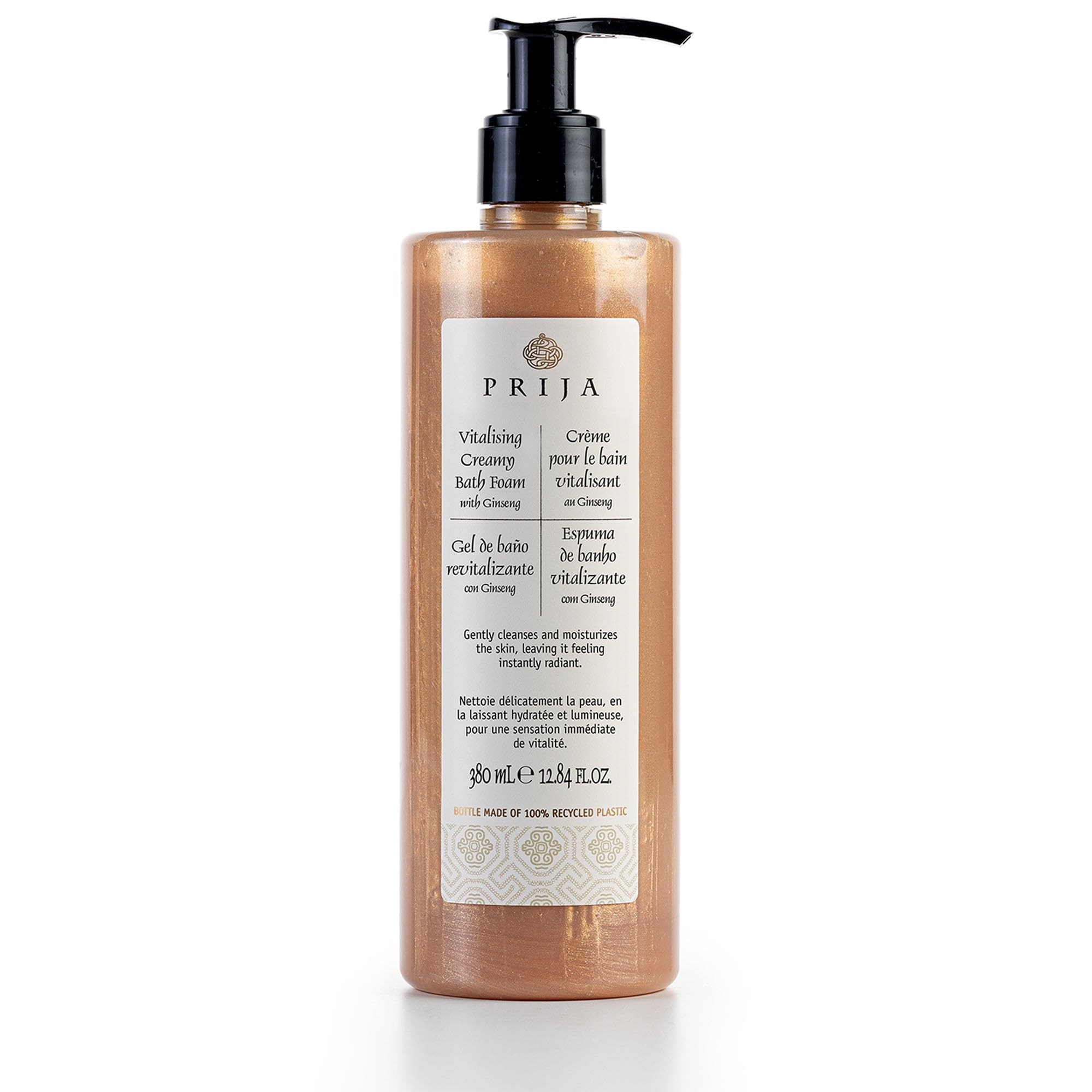 Prija Vitalising Ginseng Bath Foam – Hydrating Vegan Shower Gel 380ml