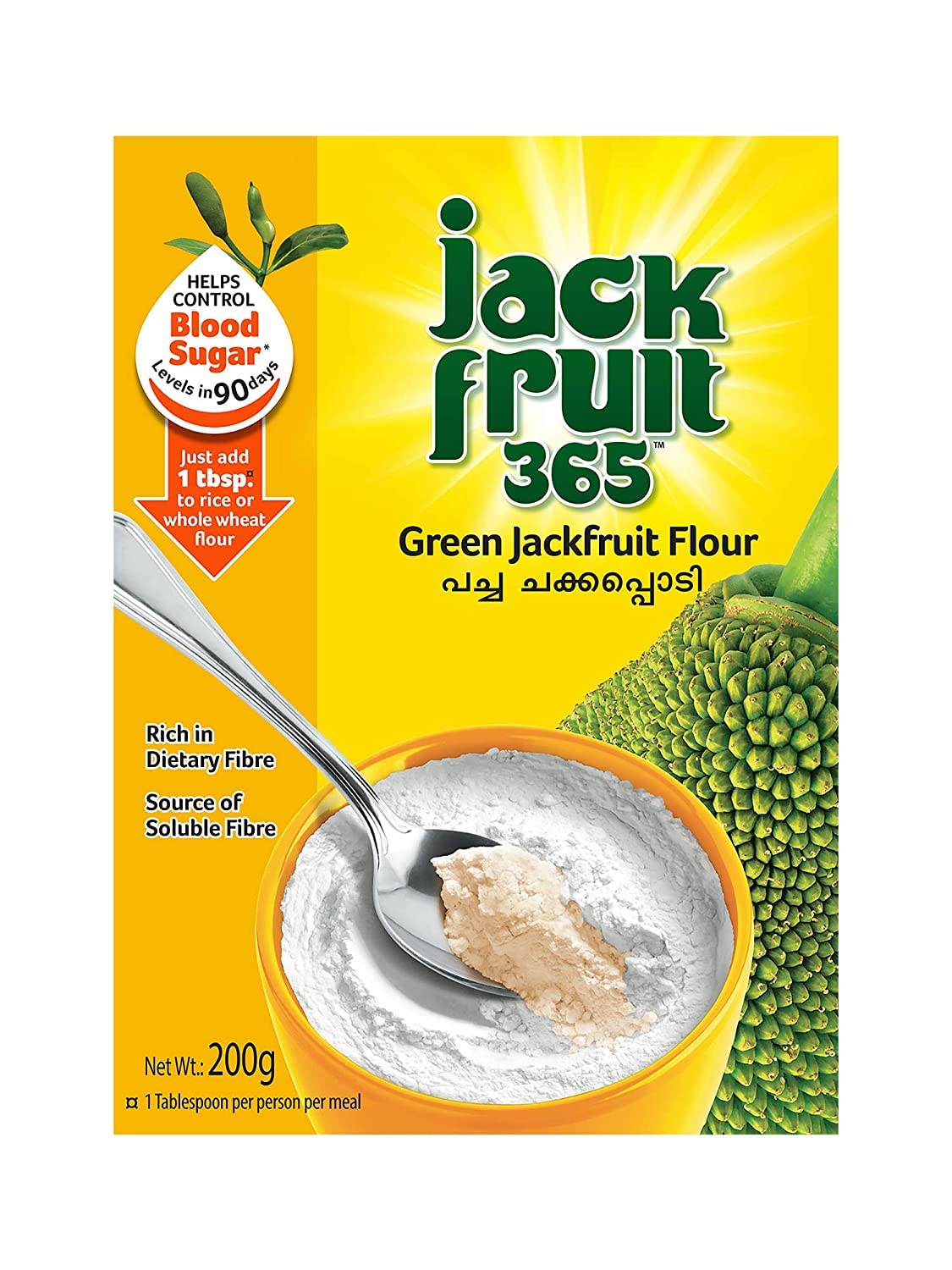 Jackfruit365 Green Jackfruit Flour – 400g High Fiber Low Carb Flour