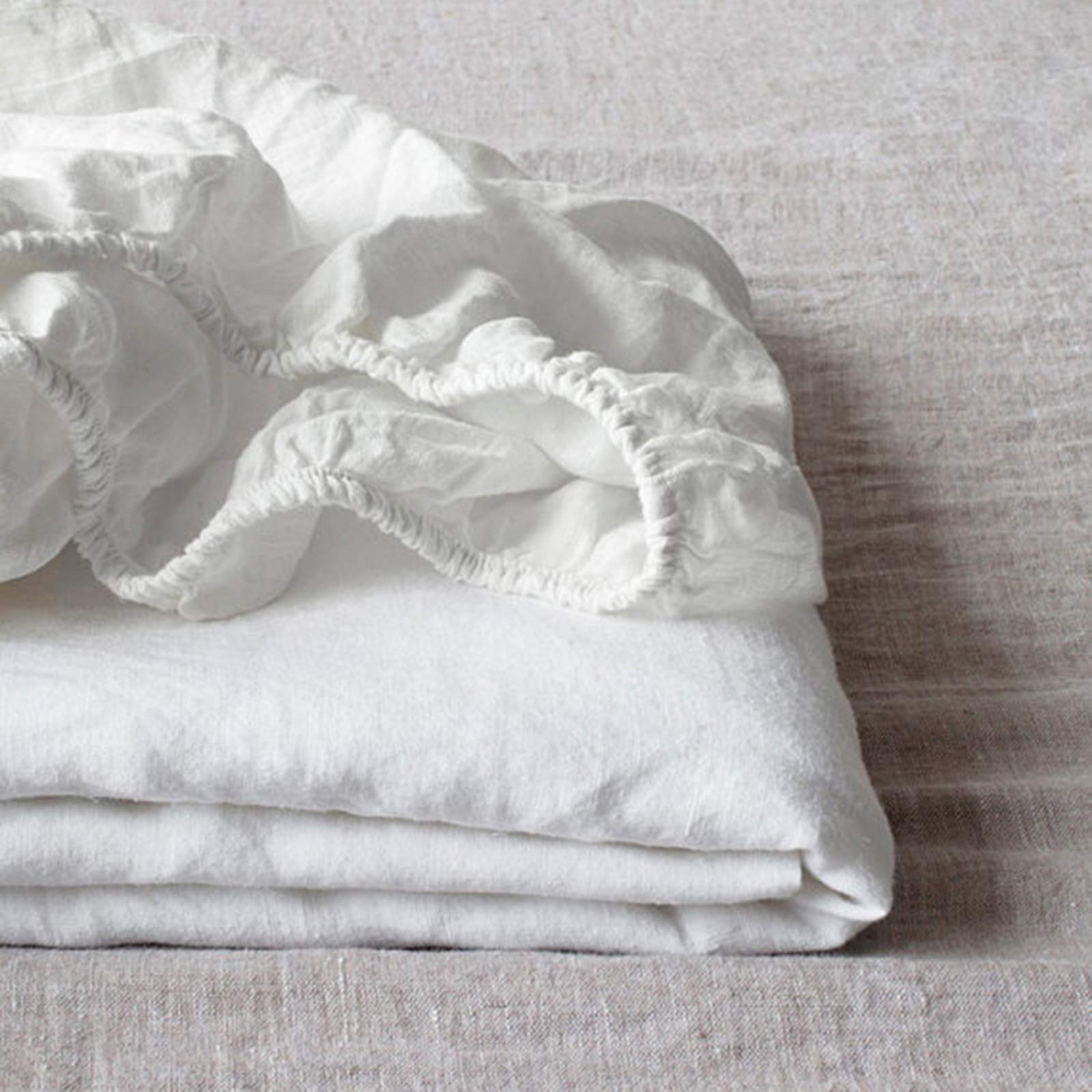 Simple&Opulence 100% Pure Linen Fitted Sheet | 35cm Deep Pocket - King