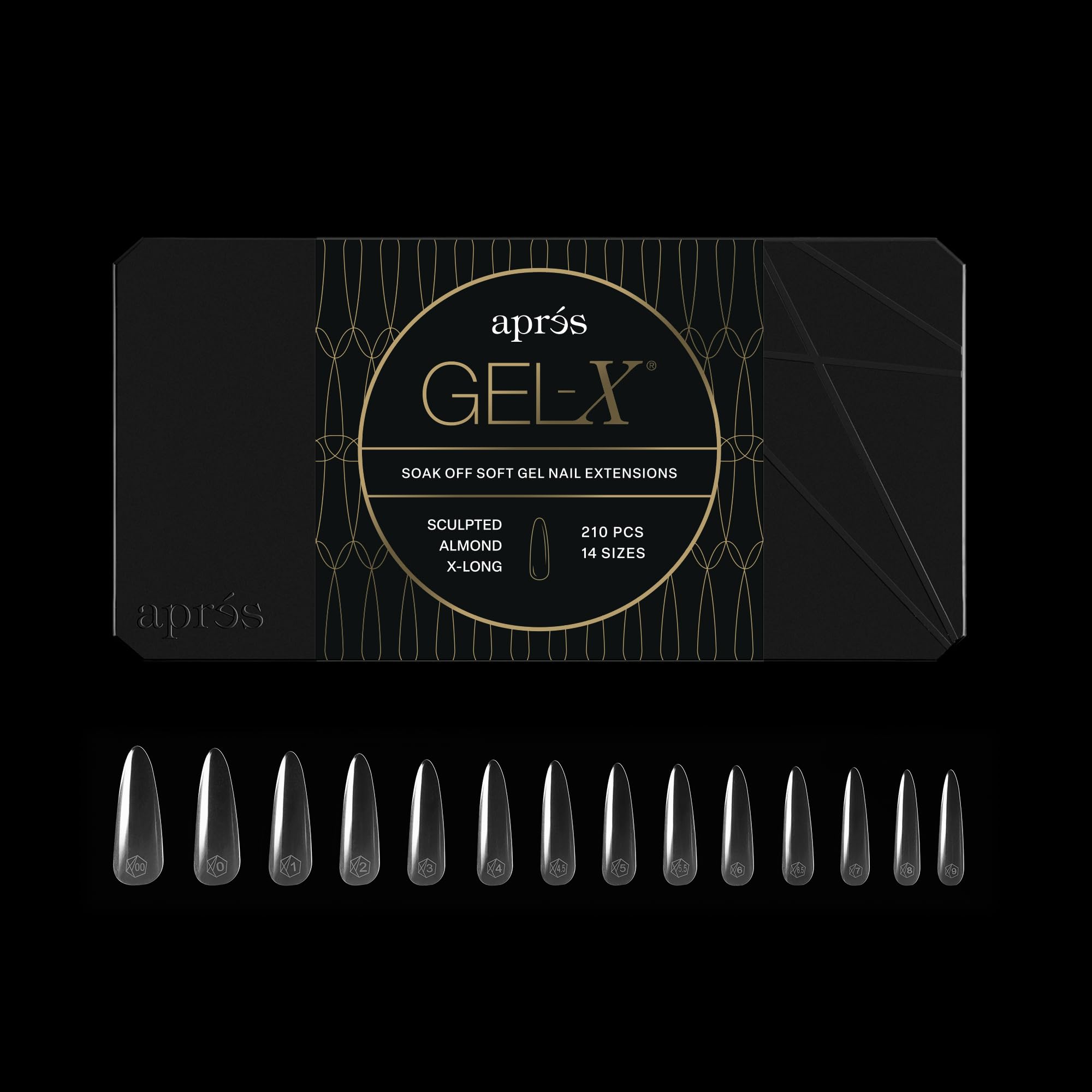 Apres Gel-X Sculpted Almond Extra Long Nail Tips - 280 Soft Gel Tips