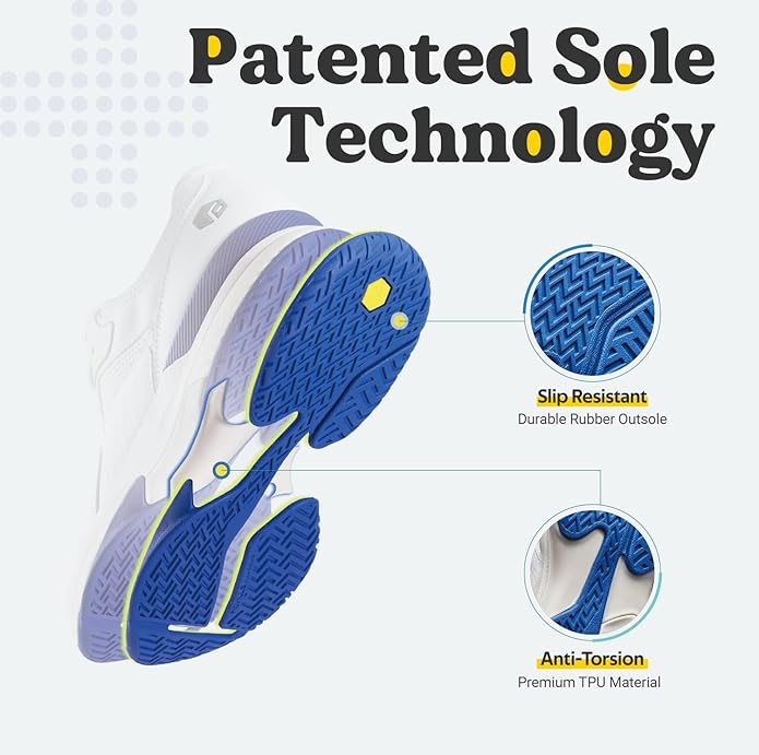 FitVille Men's Extra Wide Non-Slip Sports Trainers – Breathable Mesh