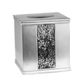 Popular Bath Sinatra Silver Tissue Box – Cracked Glass Resin Bathroom Decor