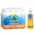 Lucozade Sport Zero Sugar Orange & Peach - 12x500ml Electrolyte Drink