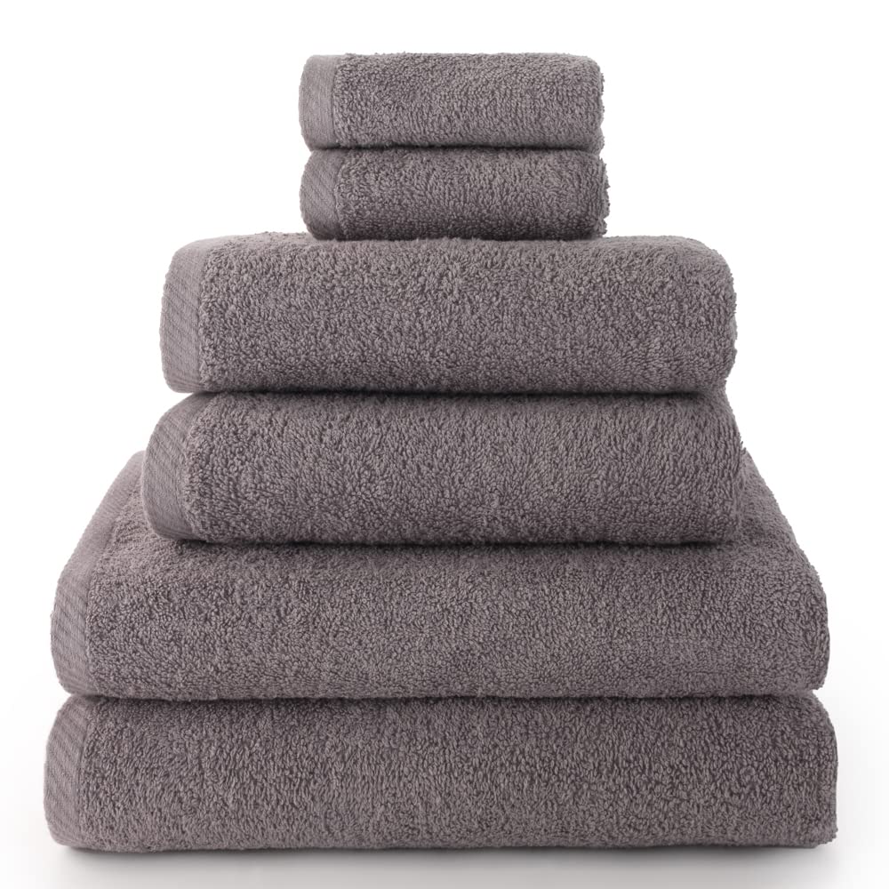 Top Towel 6-Piece Cotton Bath Towel Set - 500 GSM Highly Absorbent