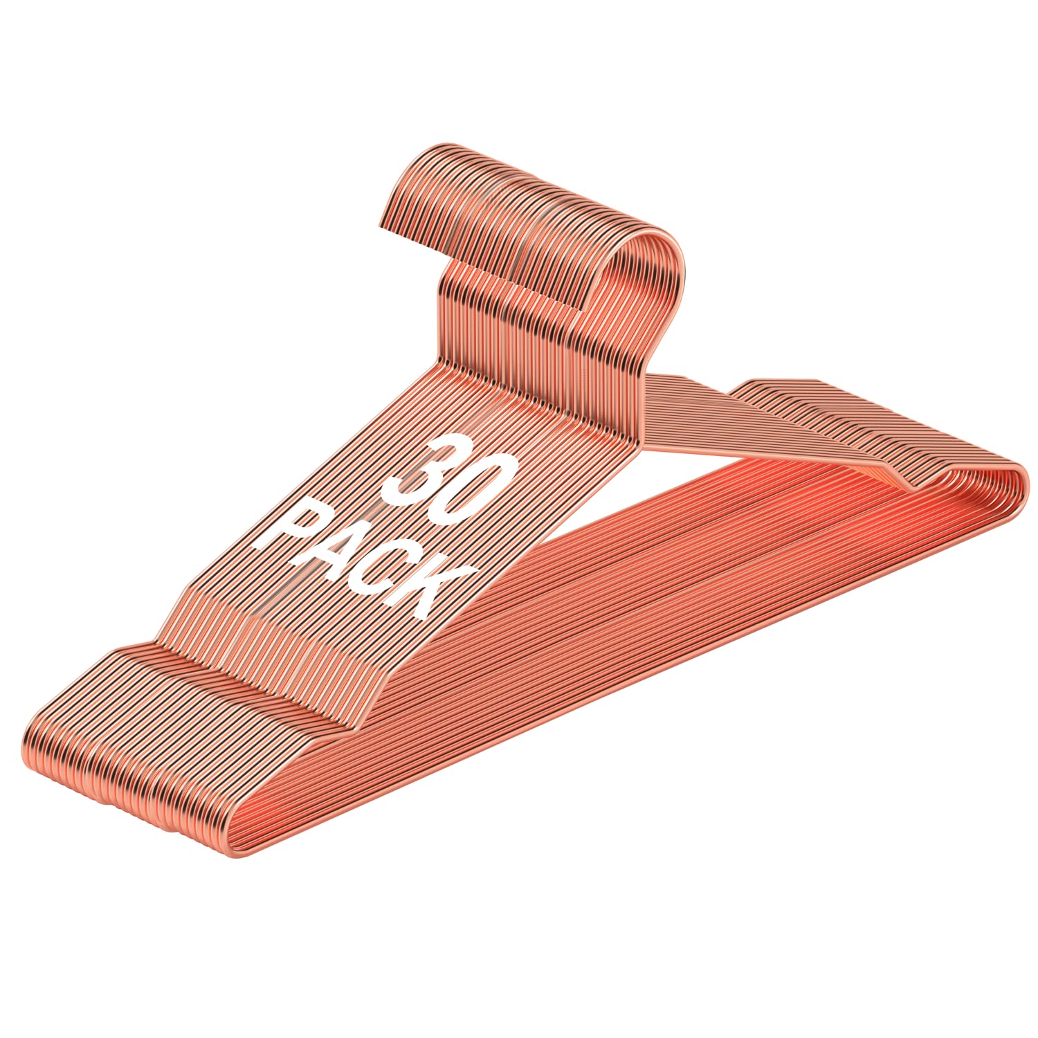 SPECILITE Rose Gold Metal Hangers – 30 Pack Heavy Duty Space Saving