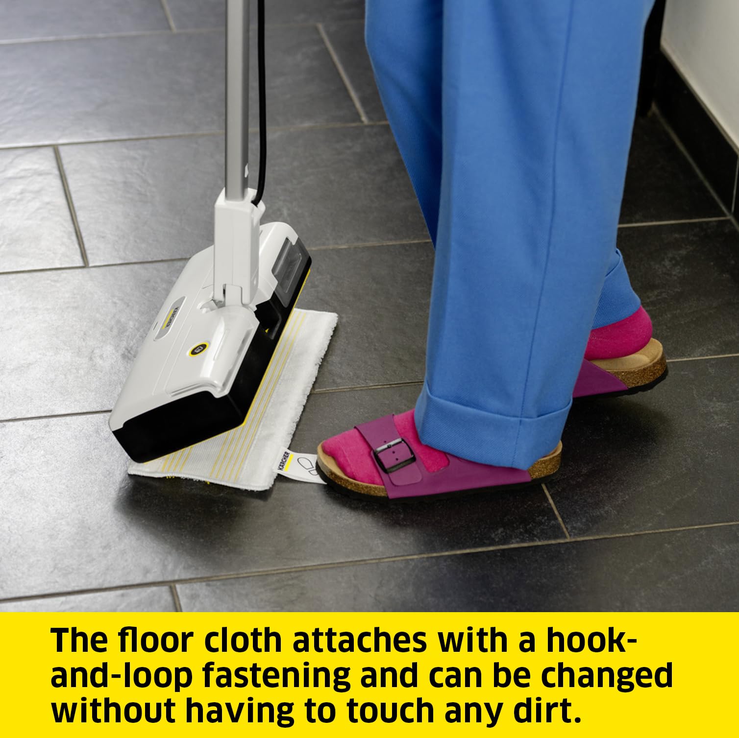 Kärcher SC 1 Upright Steam Mop – Slim Hard Floor Cleaner with EasyFix