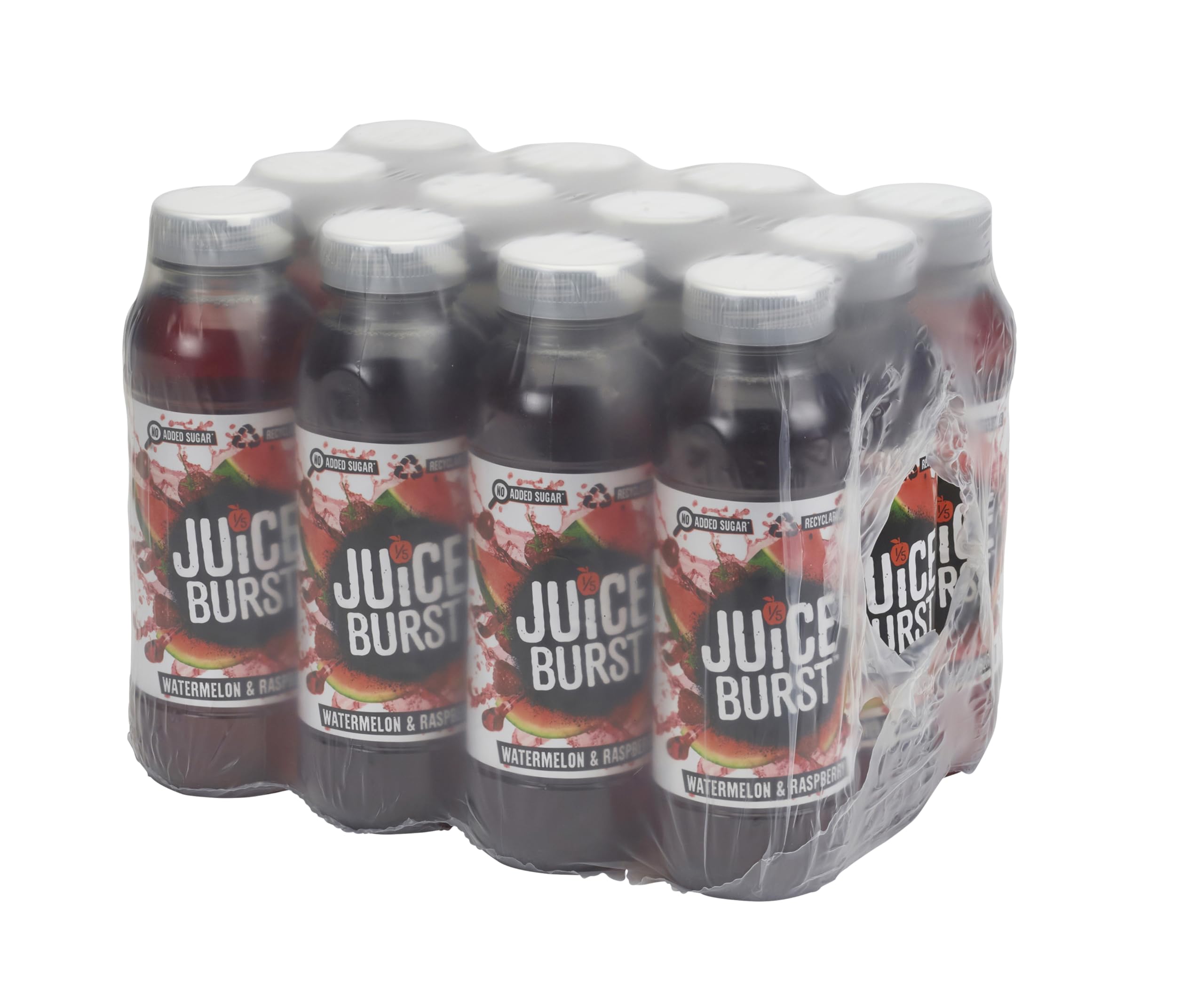 JUICEBURST Watermelon & Raspberry Fruit Juice Drink - 12 x 330ml Pack