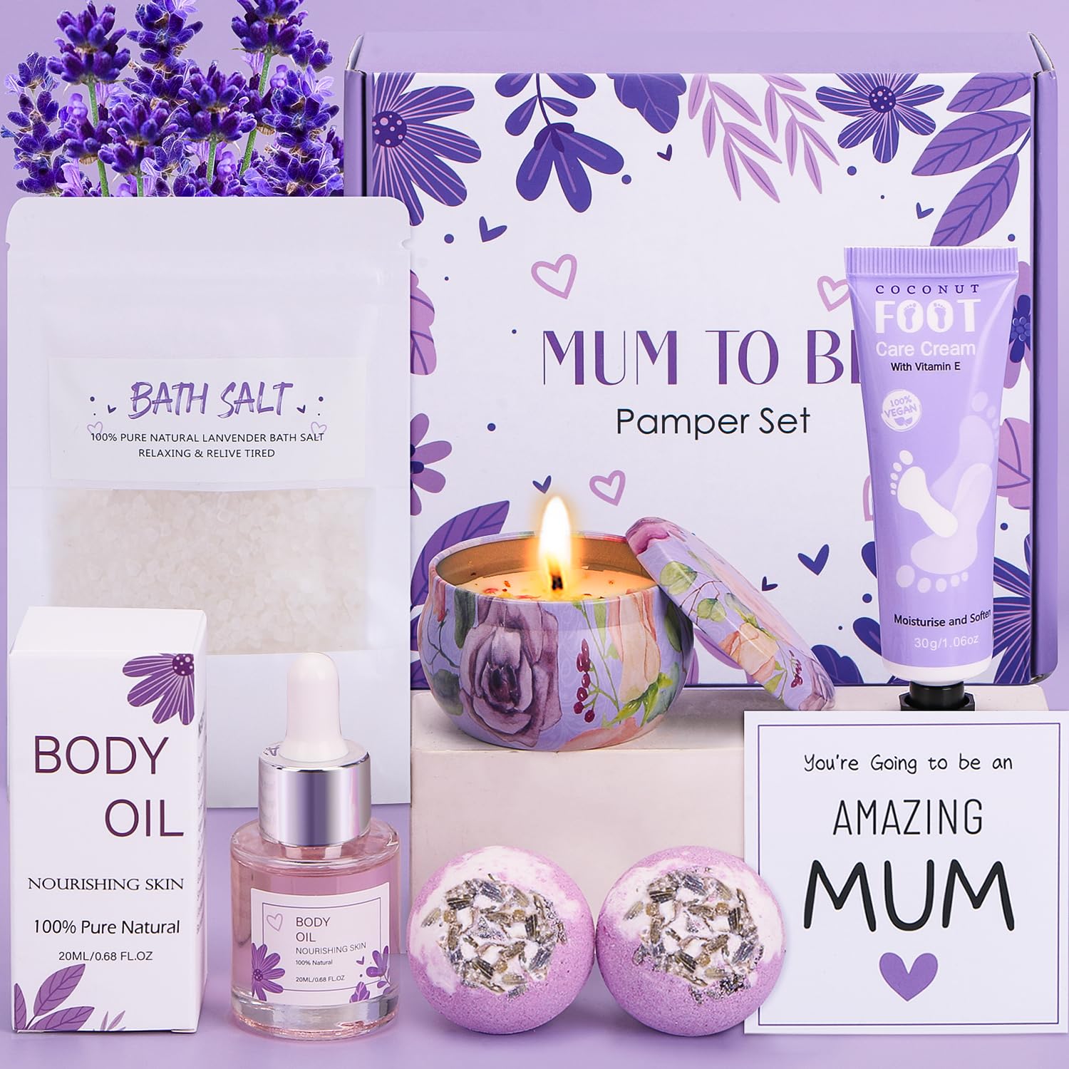 Mum to Be Pamper Gift Set | Organic 7-Piece Spa Hamper