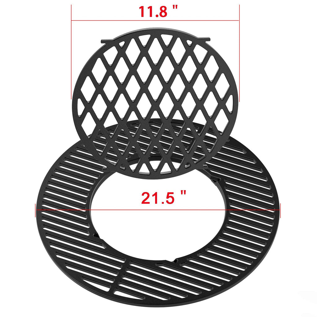 Onlyfire Cast Iron Gourmet BBQ Cooking Grate for 57CM Weber Grills