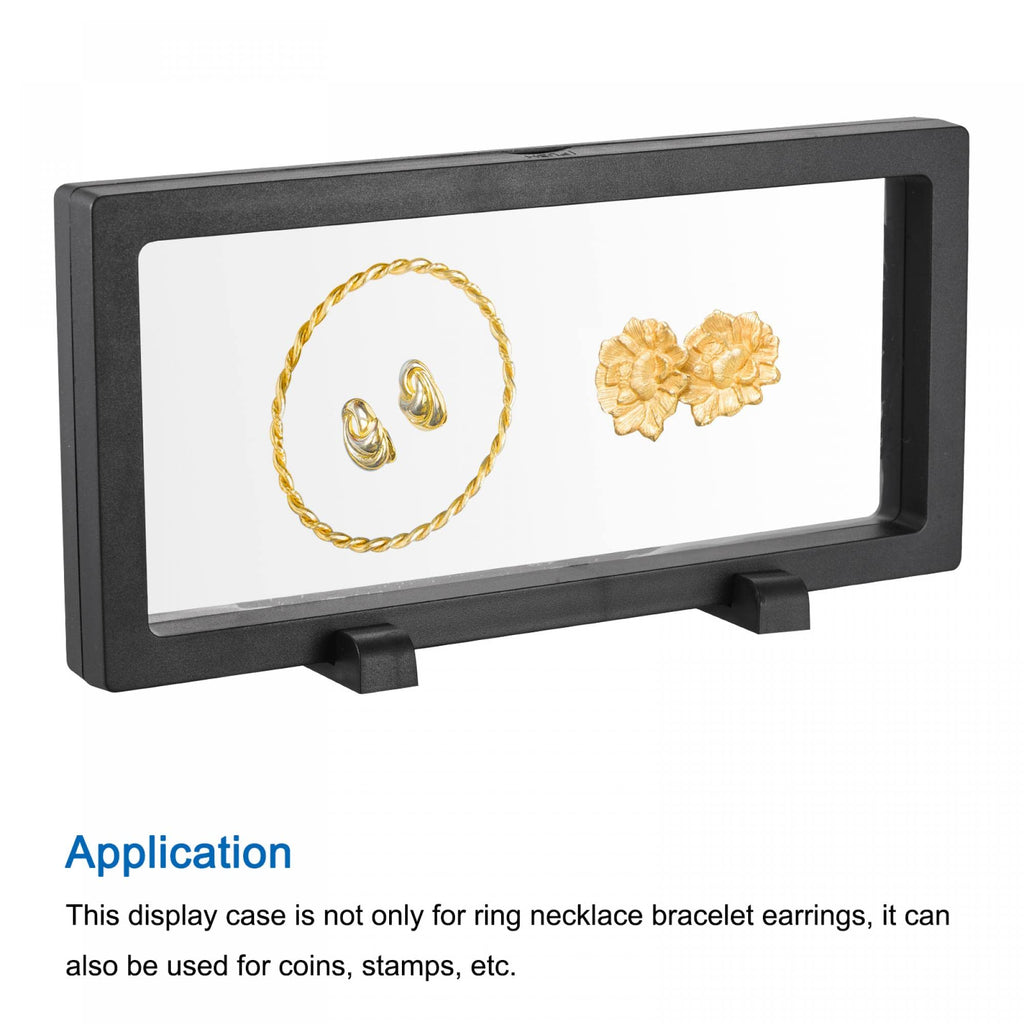 sourcing map Floating Thin Film Display Box with Base 23cm x 11cm x 2cm Black - image 5