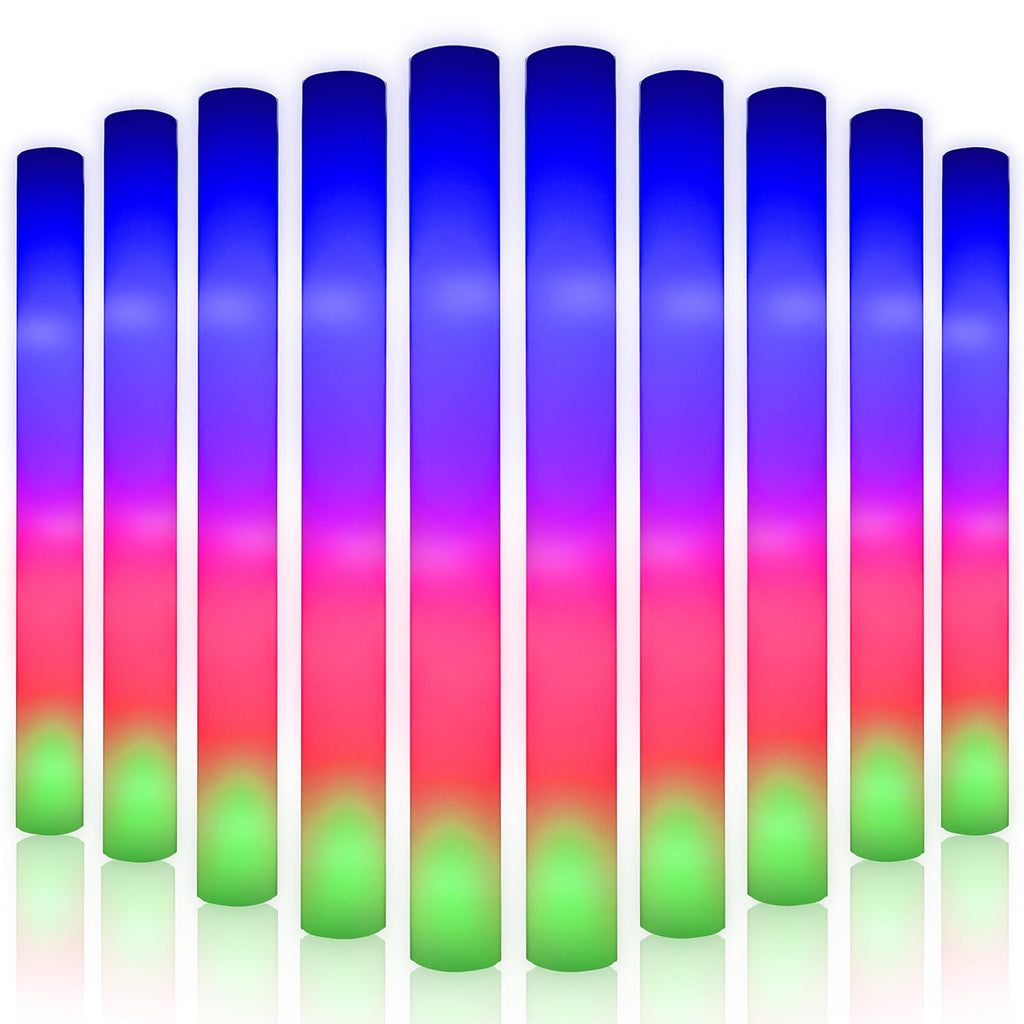 68PCS LED Foam Glow Sticks | 3-Mode Flashing Party Supplies