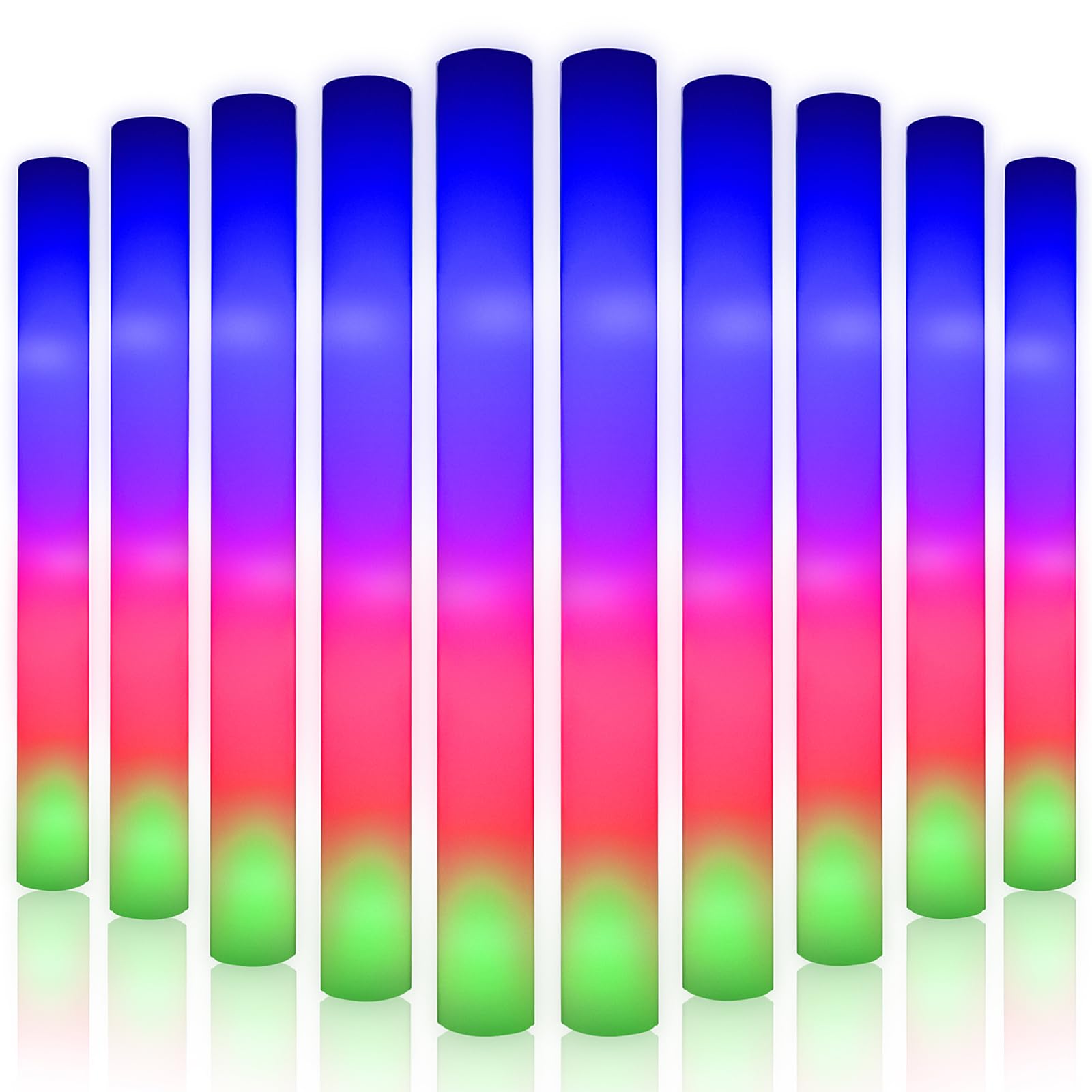68PCS LED Foam Glow Sticks | 3-Mode Flashing Party Supplies