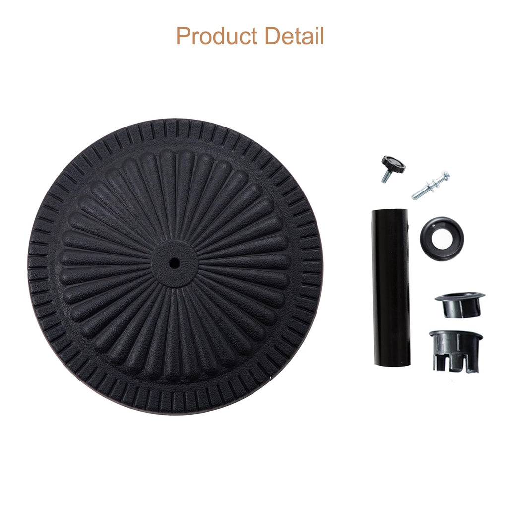 C-Hopetree 14kg Heavy Duty Patio Umbrella Base - Round Resin Stand