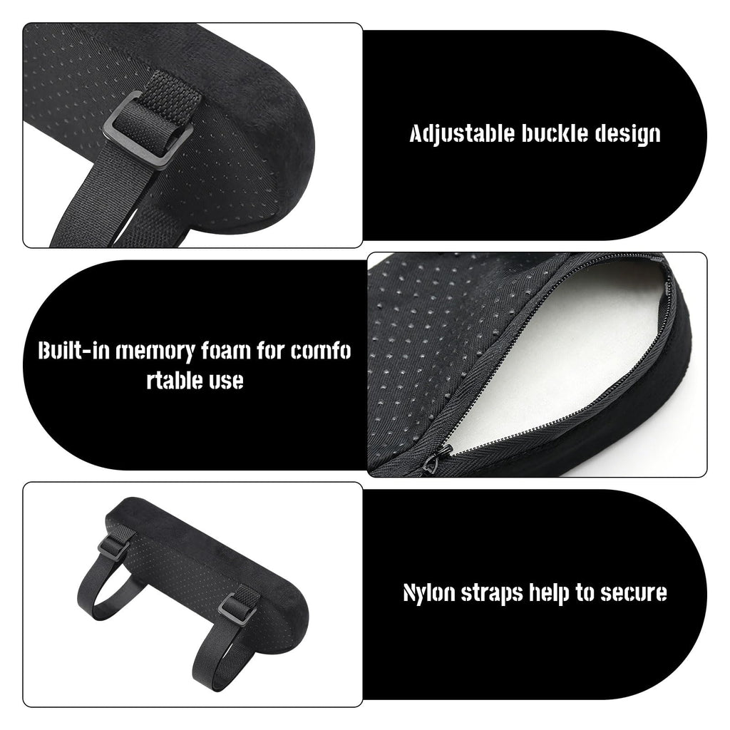 Office Chair Arm Pads, Memory Foam Armrest Covers for Elbow Support, Reducing Forearm Pressure During Work and Gaming