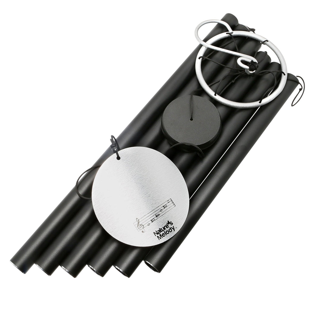 Nature's Melody Aureole Tunes Windchime – 36-Inch Black Recycled Aluminium