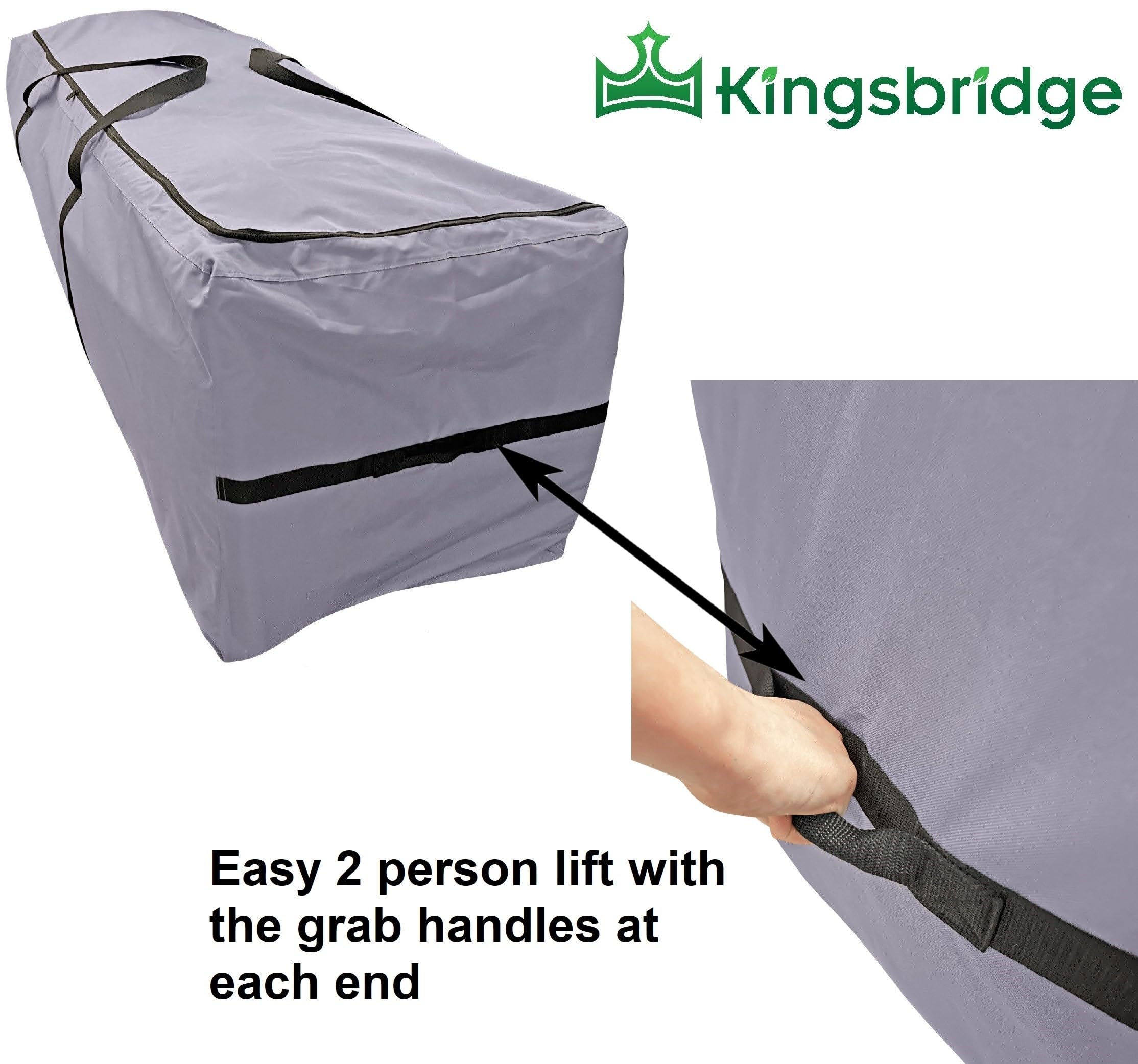 Kingsbridge Heavy Duty Garden Cushion Storage Bag | 600D Oxford Fabric