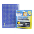 Modelcraft Precision Knife Set and A4 Cutting Mat - 16-Piece Craft Kit