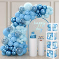 131pcs Blue Baby Shower Balloon Arch Kit with 4 Boxes