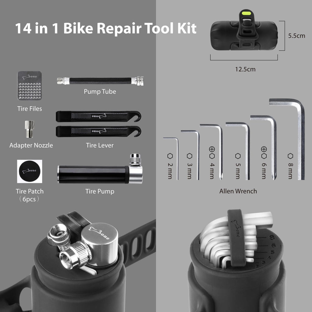 Bone 14-in-1 Portable Bike Repair Capsule – MTB & Road Tool Kit