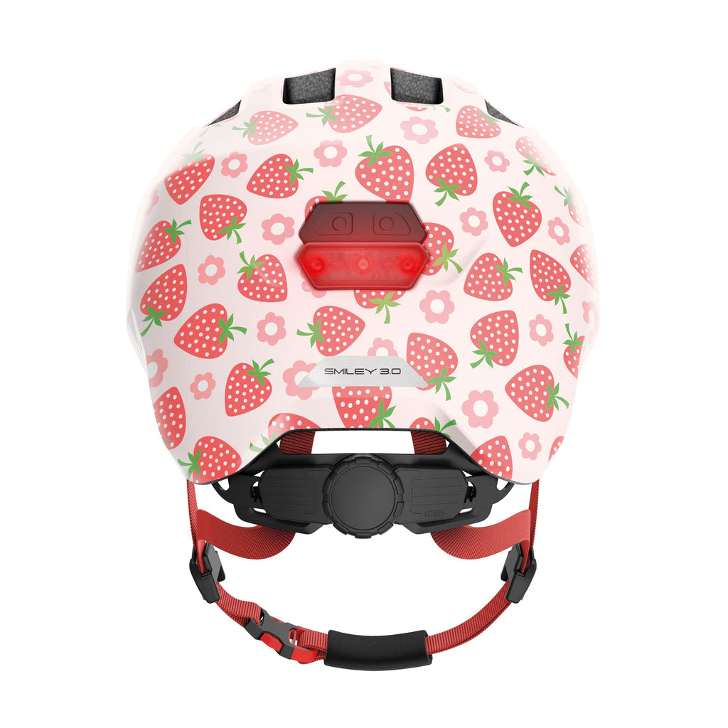 ABUS Smiley 3.0 LED Kinderhelm – Fahrradhelm mit Licht, Pink S