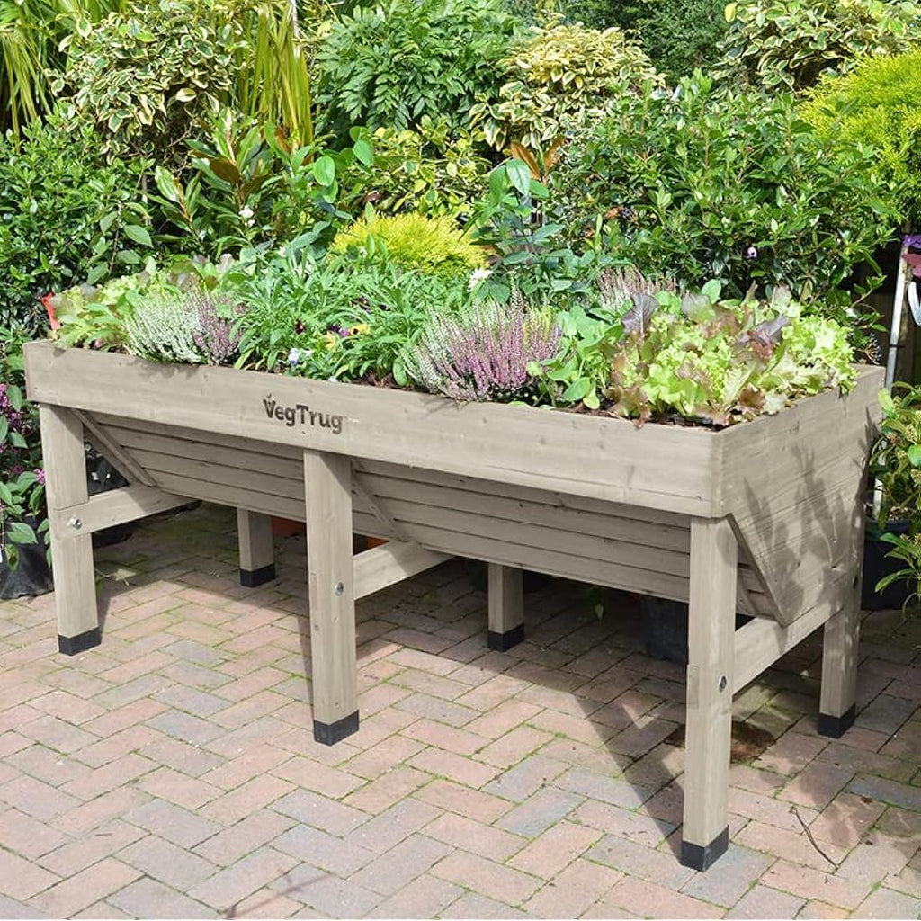 VegTrug 1.8m Medium Raised Bed Planter – Grey Ergonomic Garden Bed