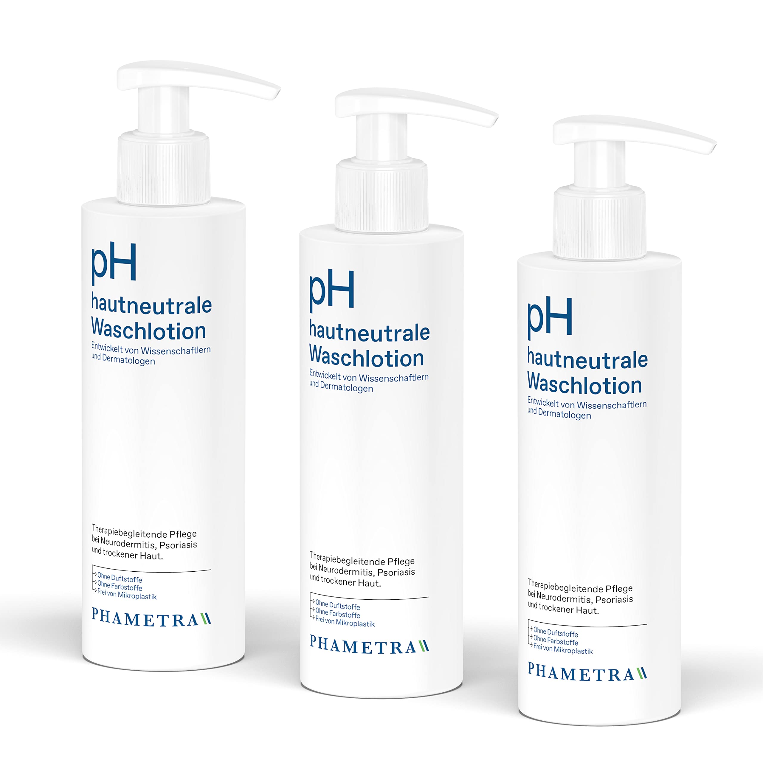 Phametra pH Neutral Wash Lotion | Sensitive Skin Care | 3 x 200 ml