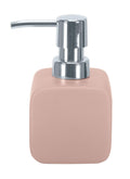 Kleine Wolke Cubic Soap Dispenser – Pastel Rose Stoneware Bathroom Decor