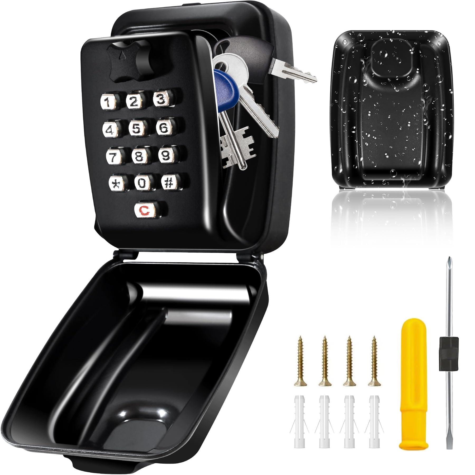 Knasin Wall Mounted Key Safe – Police Approved Weatherproof Lock Box