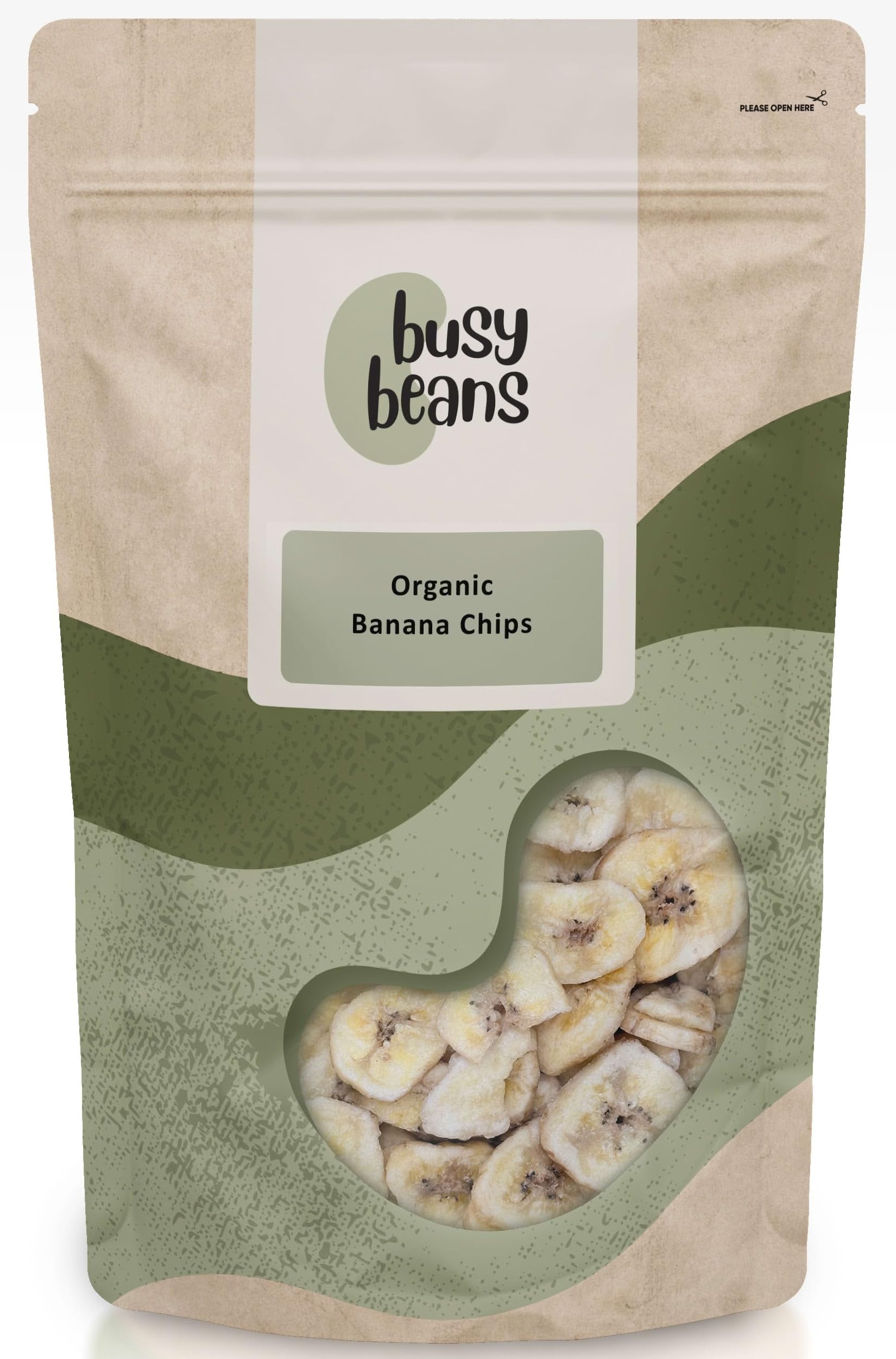 Busy Beans Organic Banana Chips | Bulk Dried Fruit Snack - 1kg