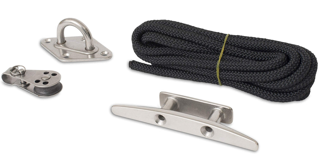 Windhager Stainless Steel Rope-Pull Set for Sun Sails |