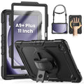 SEYMCY Samsung Galaxy Tab A9 Plus Case - Shockproof Rugged Cover with Stand
