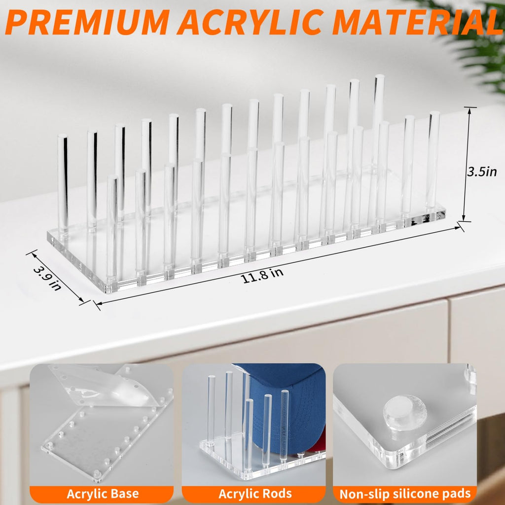AFAjwsc Hat Organizer and Display Stand for 12 Caps, Baseball Cap Holder