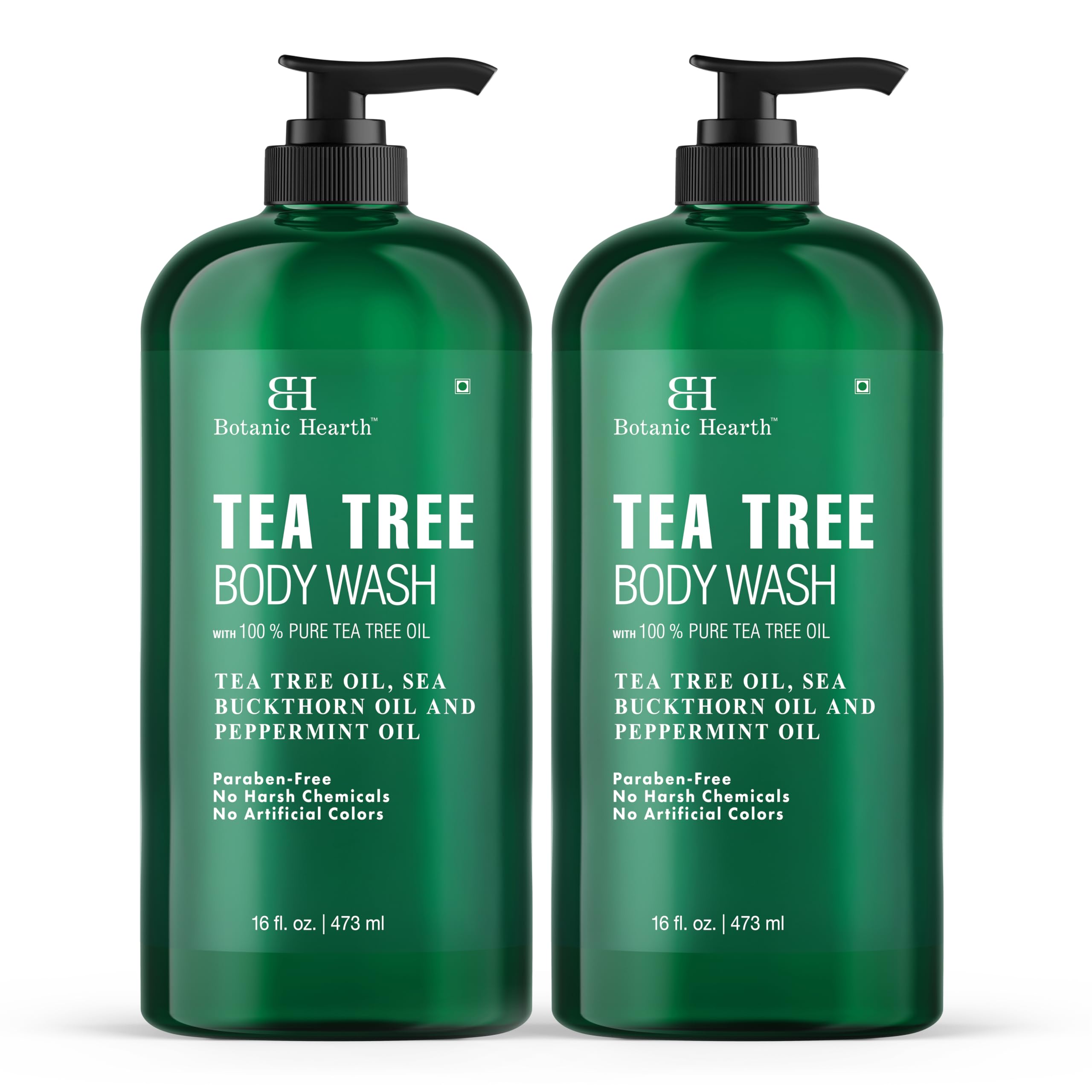 Botanic Hearth Tea Tree Body Wash – Acne & Eczema Relief, 16 fl oz