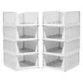 BTGGG 8 Pack Stackable Wardrobe Storage Drawers – Plastic Closet Organiser