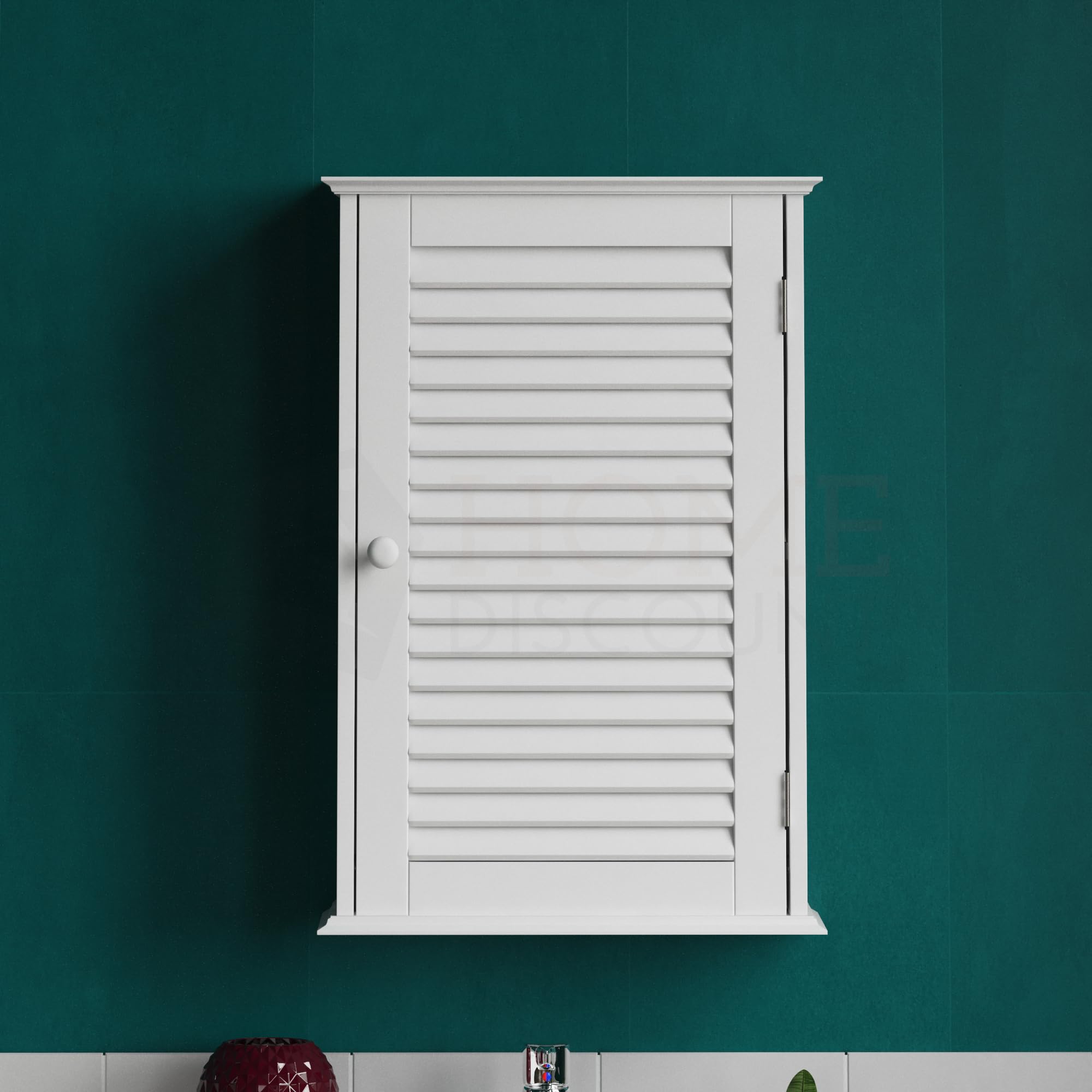 Bath Vida White Wall Mounted Bathroom Cabinet – Single Shutter Door