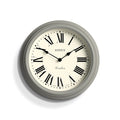 Jones Clocks Venetian Wall Clock | 30cm Grey Round Roman Numeral Clock