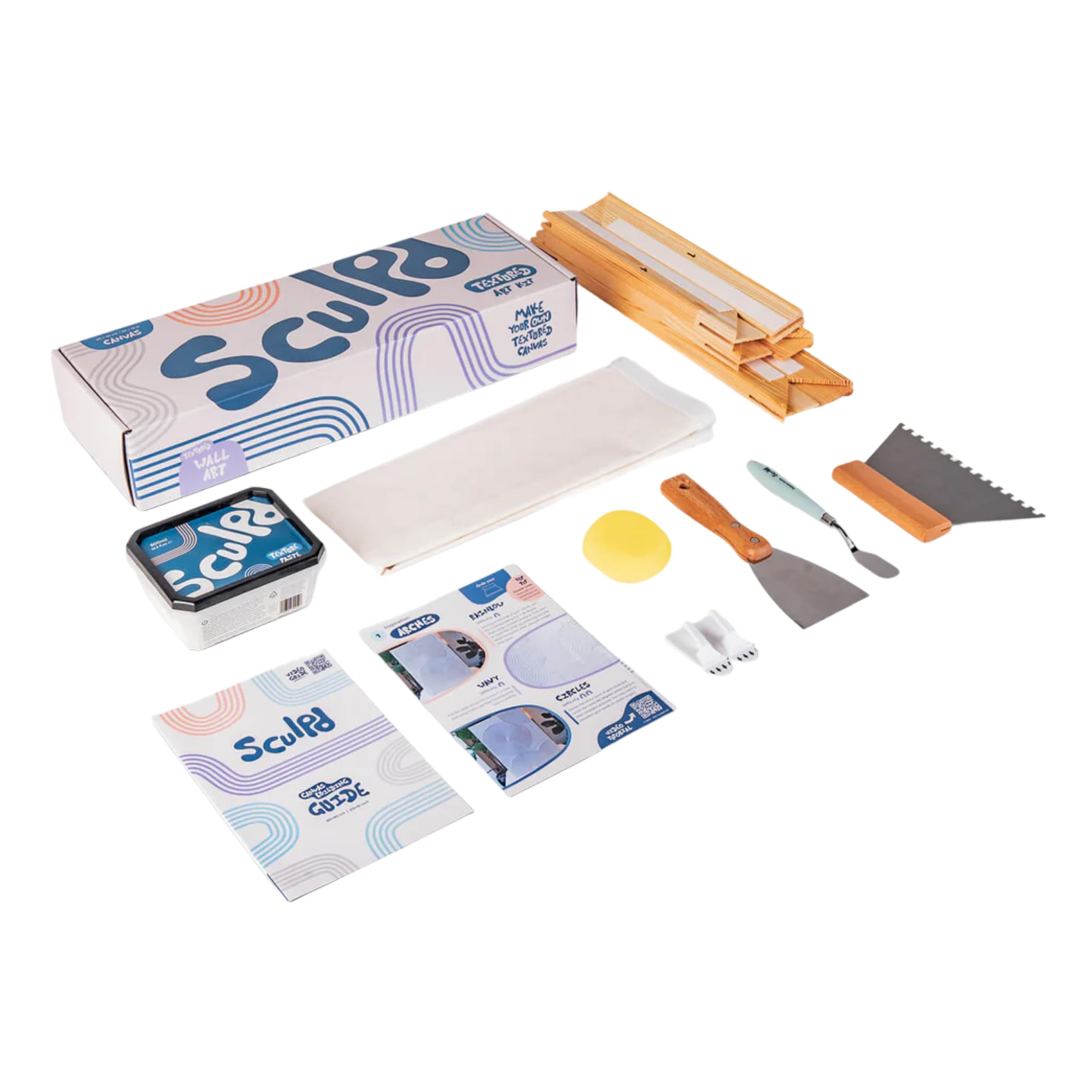 Sculpd Textured Canvas Kit – Complete DIY Plaster Art Set with Tools