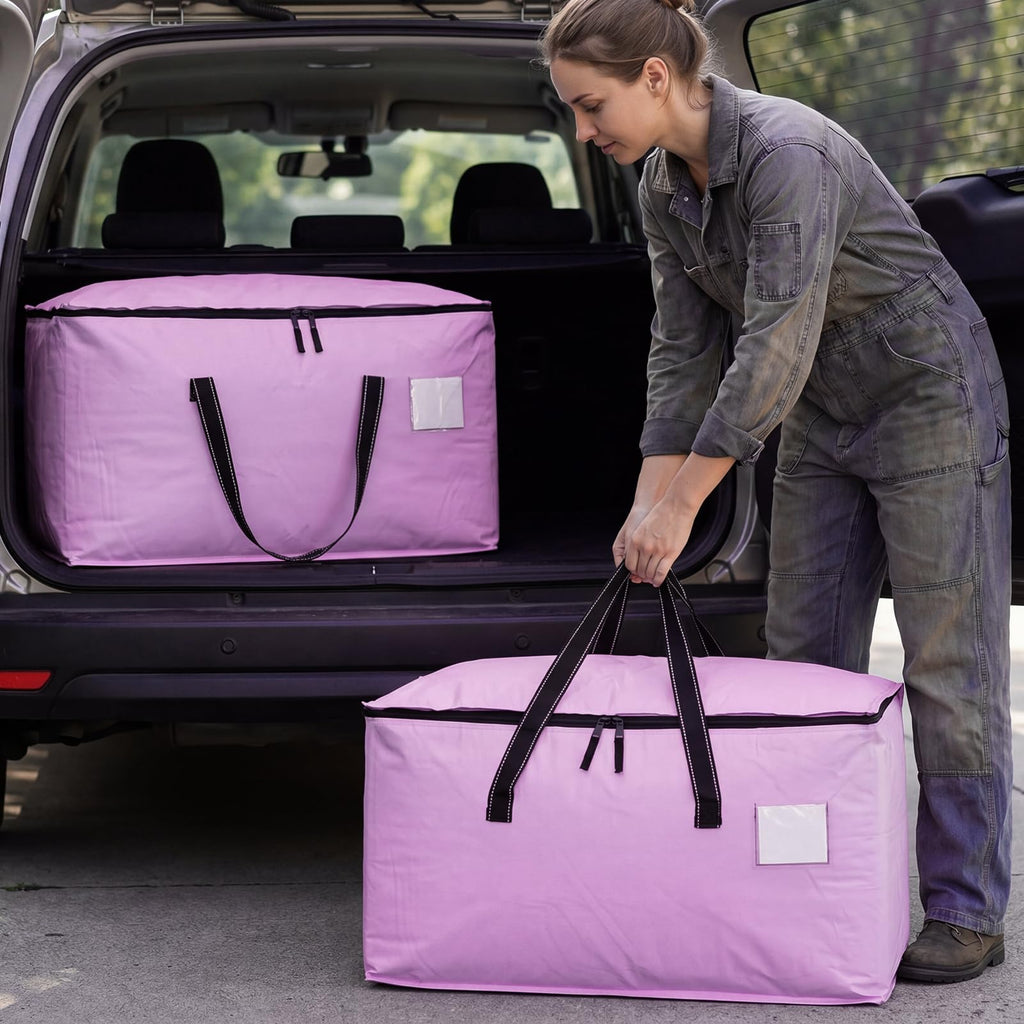 Dntorx 6 Pack 90L Moving Bags, Waterproof Moving Boxes with Zips,Purple - image 5