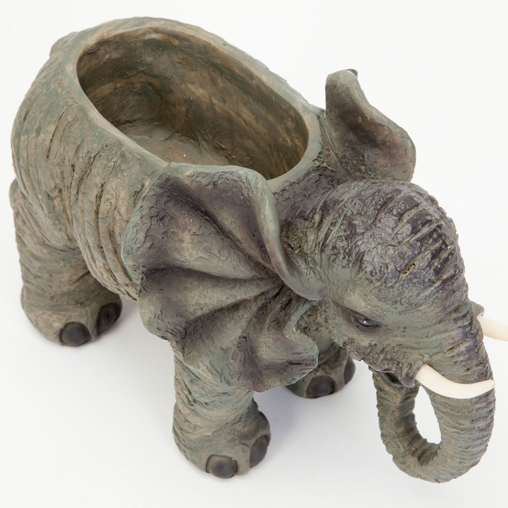 Elephant Garden Planter – Polyresin Safari Plant Holder