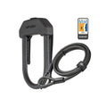 Hiplok DX+ Bike D Lock | Sold Secure Diamond Steel U-Lock & 2m Cable