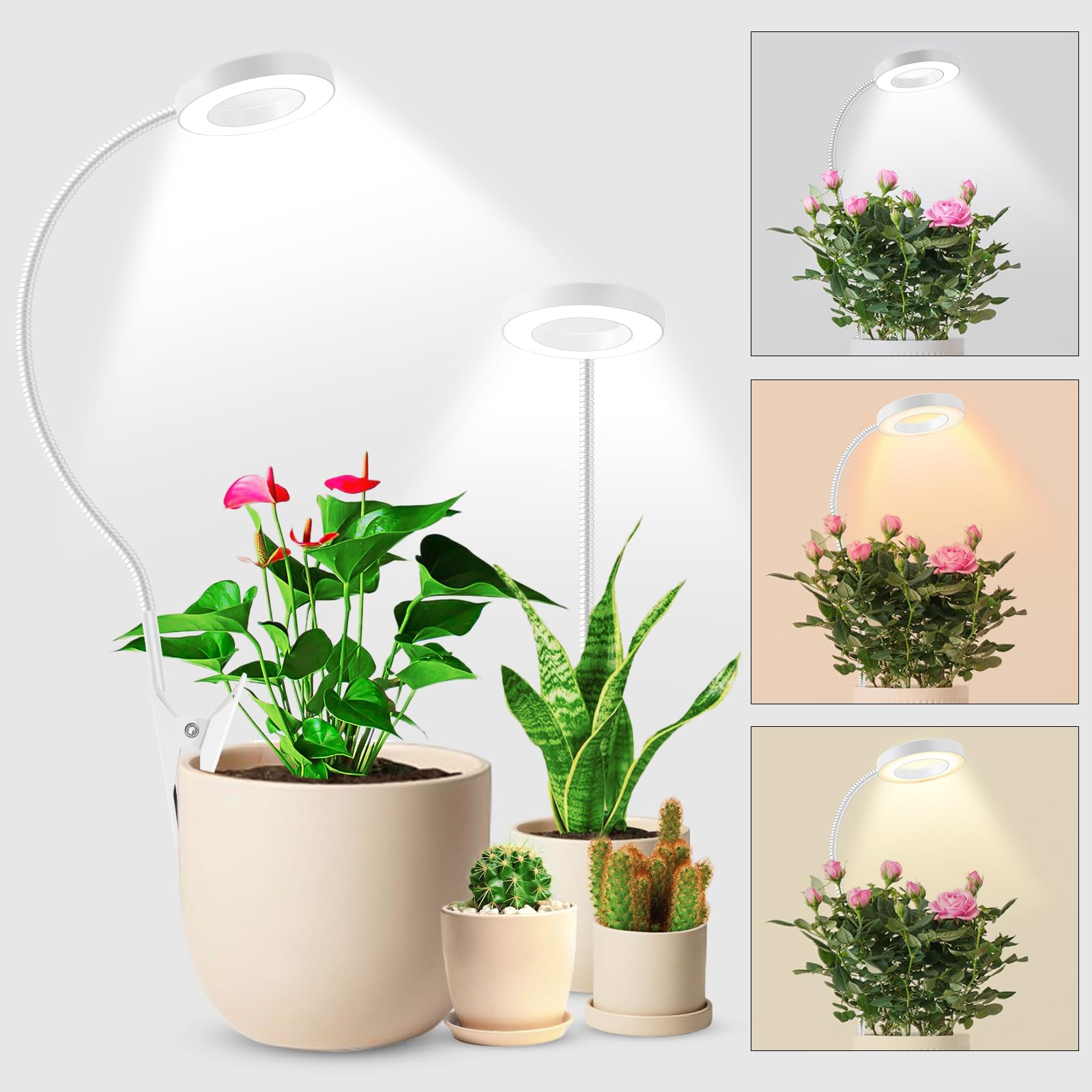 Full Spectrum LED Grow Light – Clip On Plant Lamp, 2 Pack