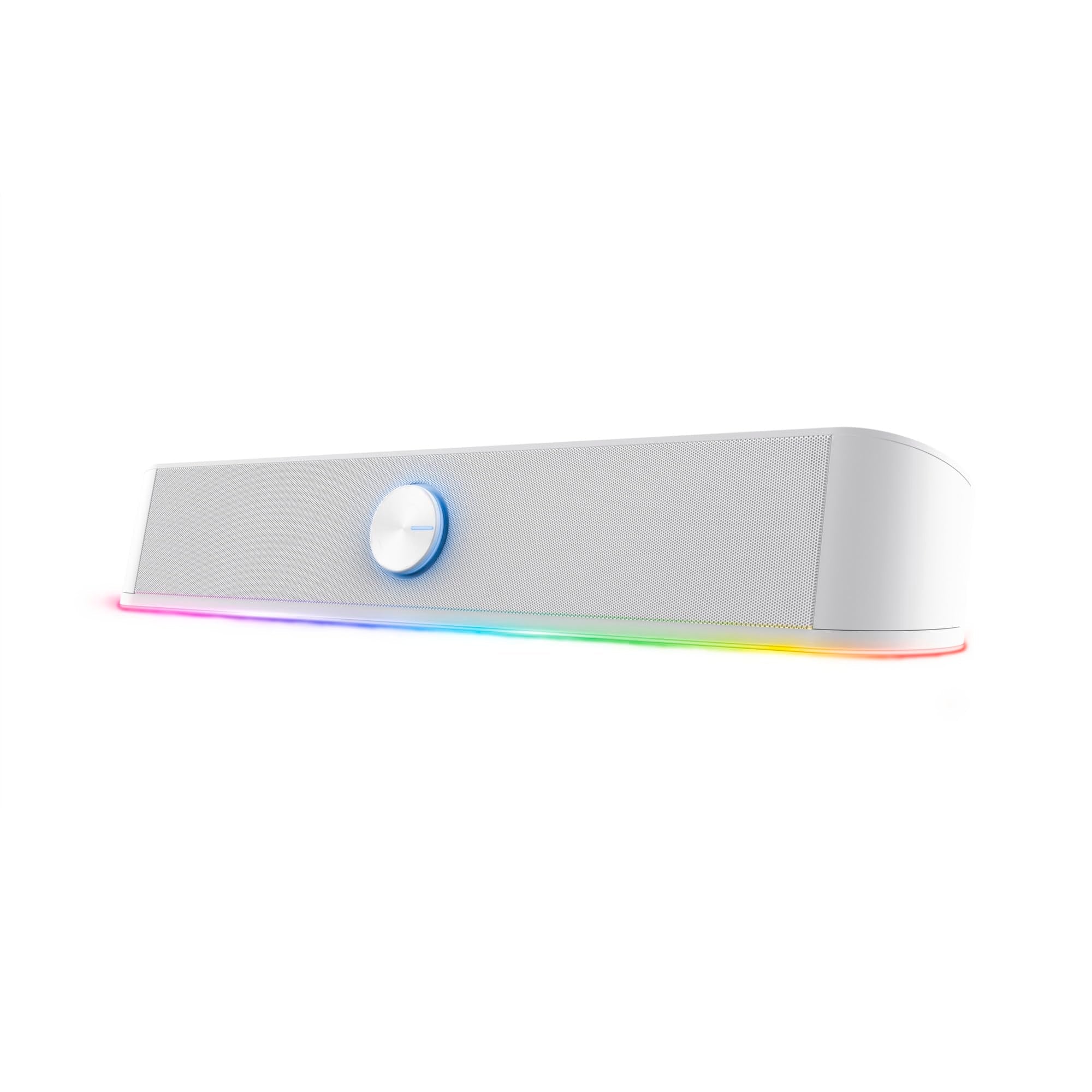 Trust Gaming GXT 619W Thorne PC Soundbar | 12W RGB USB Speakers - White