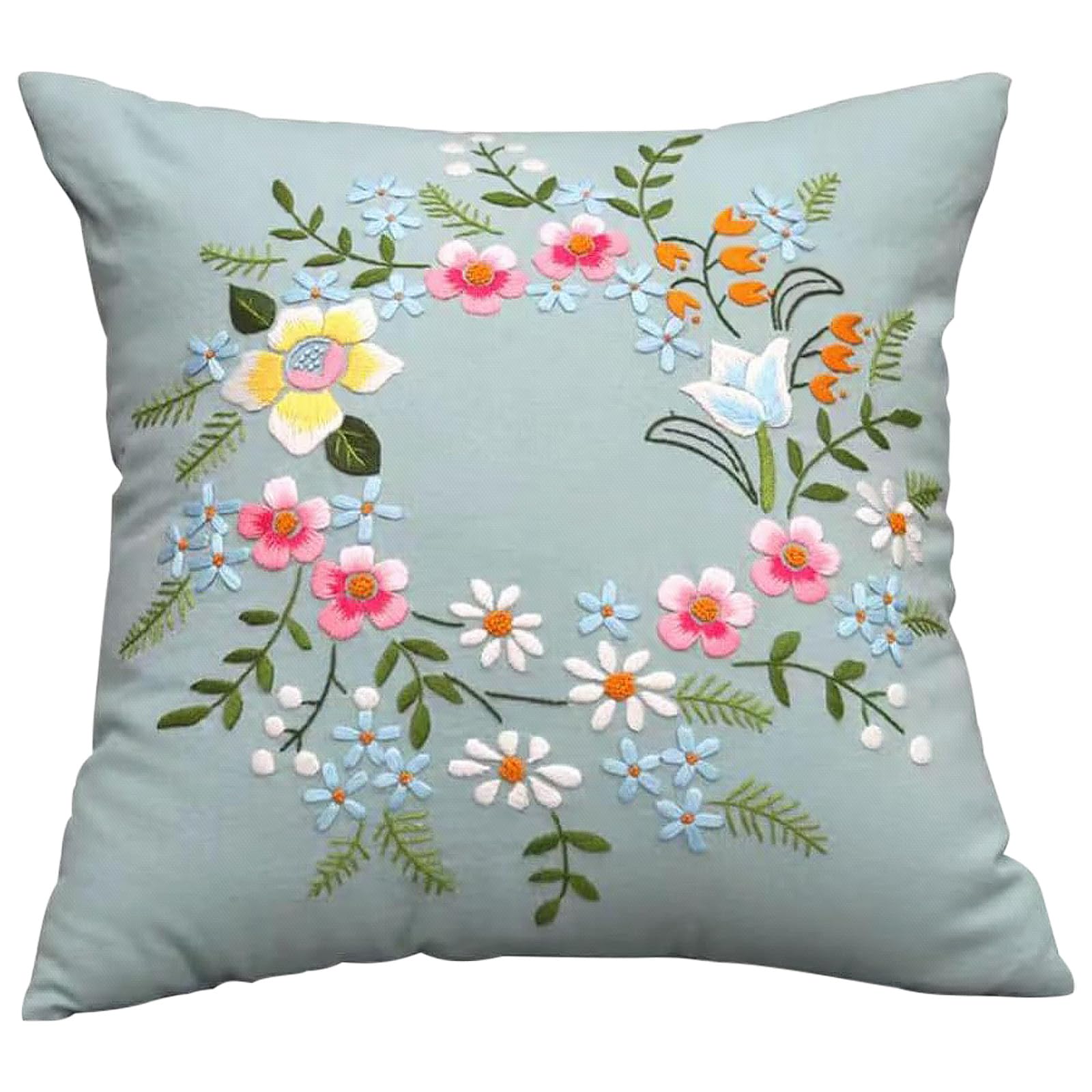Jolof Store DIY Embroidery Kit - 16.5in Canvas Cushion Cover for Beginners