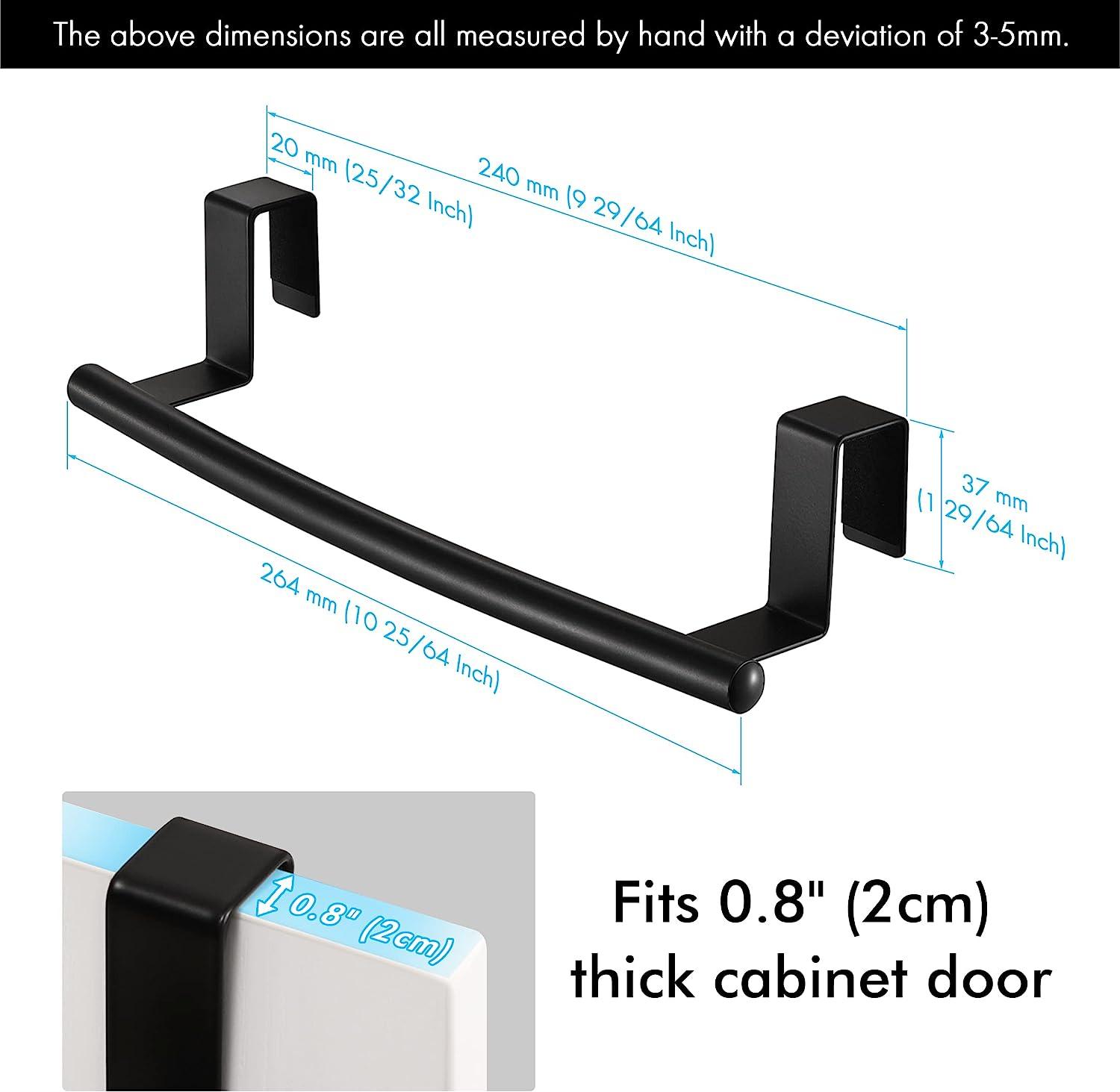 KES Over the Door Towel Bar - Rustproof Cabinet Rack, Set of 2